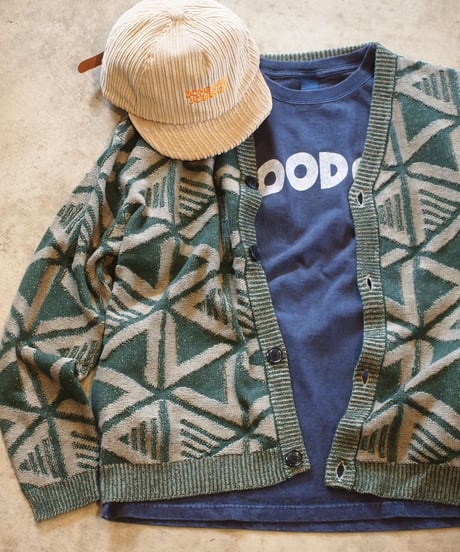 "MODEM DESIGN"  Jacquard Knit Cardigan