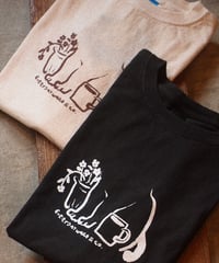 "GOOD ON"Daily With Cat Short Sleeve Tee