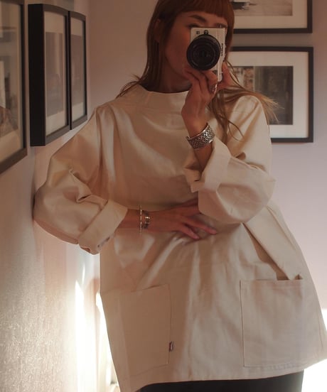 Restock&New!!"NEWLYN SMOCKS" Drill Round Neck Smock