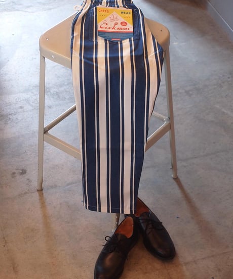 "COOKMAN"Chef Pants[Awning Stripe Navy]
