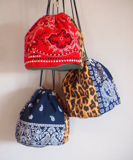 再入荷!!"KOUHEI TERRAI"Vintage Bandana巾着