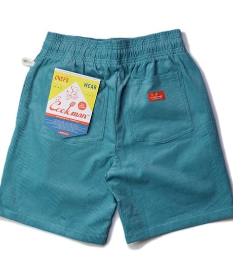 "COOKMAN"Chef Pants Short Corduroy [Turquoise Blue]