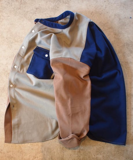 "MODEM DESIGN" No Collar Long Sleeve Shirts
