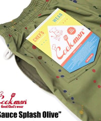 "COOKMAN"Chef Pants Short [Sauce Splash Olive]