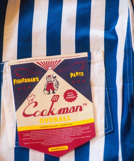 "COOKMAN" Fisherman's Bib Overall[Stripe/NAVY]