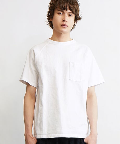 "GOOD ON" S/S HEAVY RAGLAN POCKET TEE