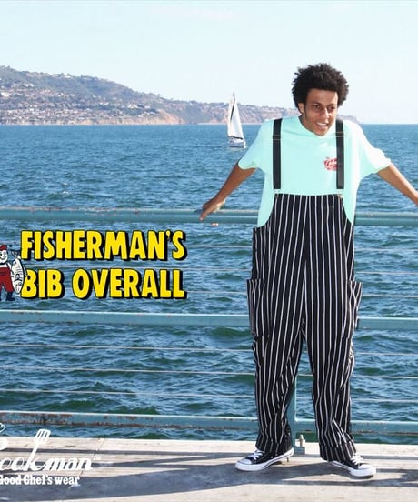 "COOKMAN" Fisherman's Bib Overall[Pinstripe/Black]