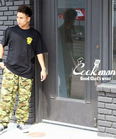"COOKMAN"Chef Pants「Ripstop」 Woodland Camo Green
