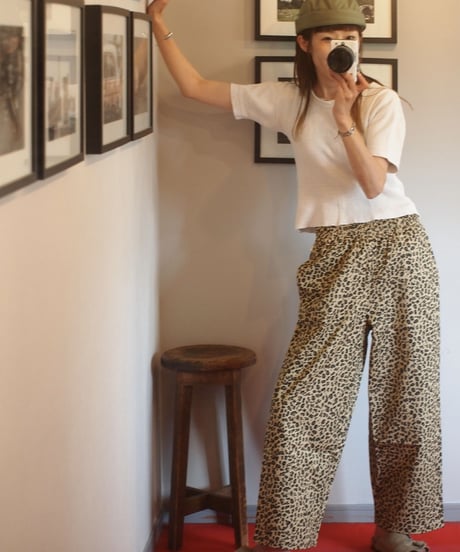 "COOKMAN"Wide Chef Pants Leopard