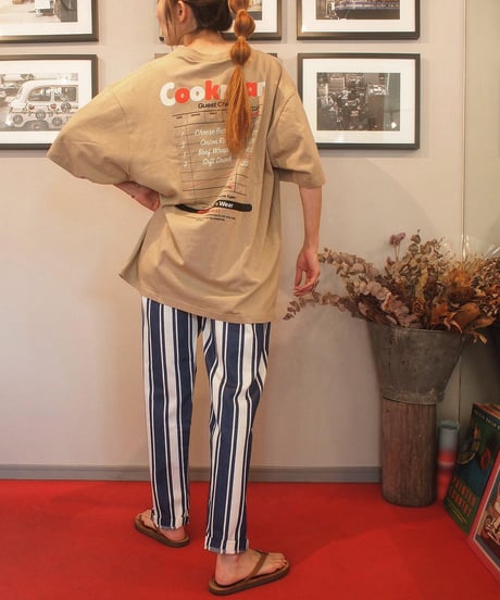 "COOKMAN"Chef Pants[Awning Stripe Navy]