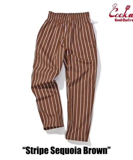 "COOKMAN" Chef Pants[Stripe Sequoia Brown]