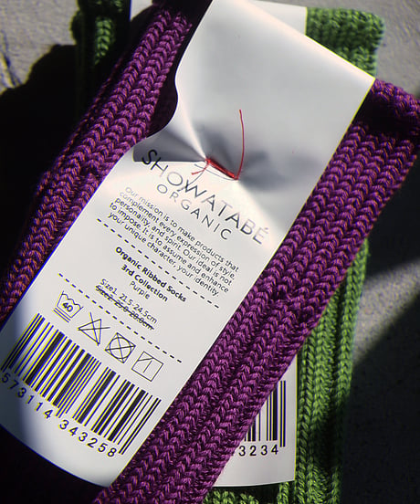 "SHOWATABE ORGANIC" Organic Ribbed Socks/Long