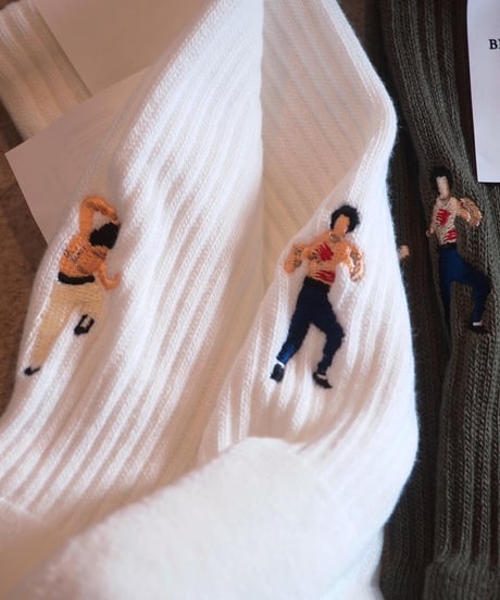 "decka Quality socks by BRÚ NA BÓINNE" Pile Socks / Embroidery / JB
