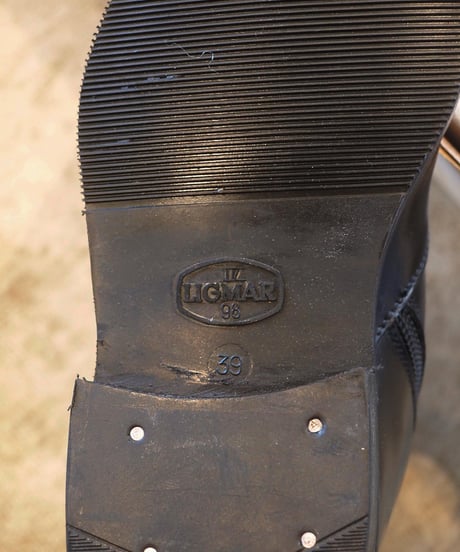 "ITALY CARABINIERI" Side Zipper Leather Boots
