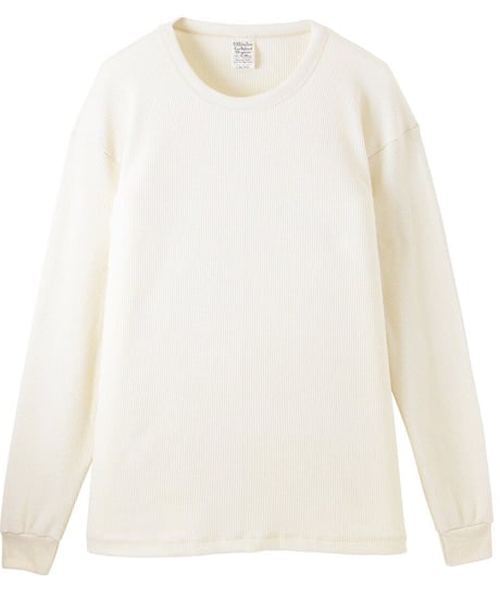 "S.O.S. from TEXAS" THERMAL Long Sleeve Crew Tee Natural