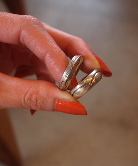 "NAVAJO" Stampwork Silver Ring