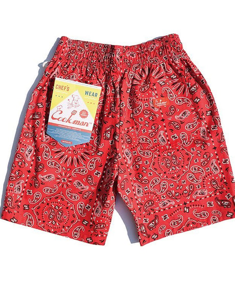 再入荷! "COOKMAN" Chef Short Pants [Paisley]