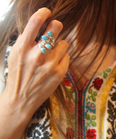"NAVAJO JEWELRY" Silver Wrap Ring