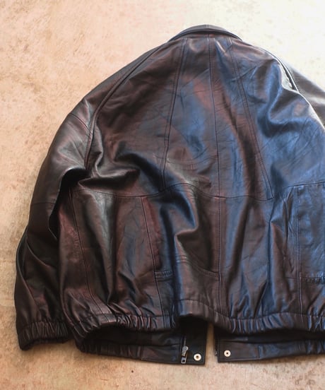 "MODEM DESIGN"Reproduct Leather Blouson