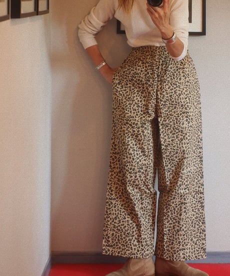 "COOKMAN" Wide Chef Pants[Leopard]