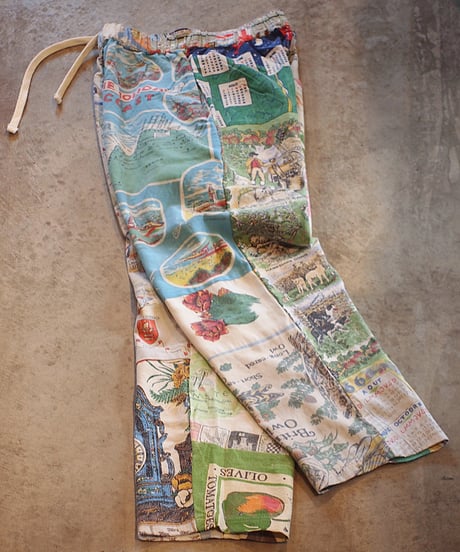 "Mr.RemakeMan."Vintage Tapestry Remake Easy Pants.②[Size:3(L)]