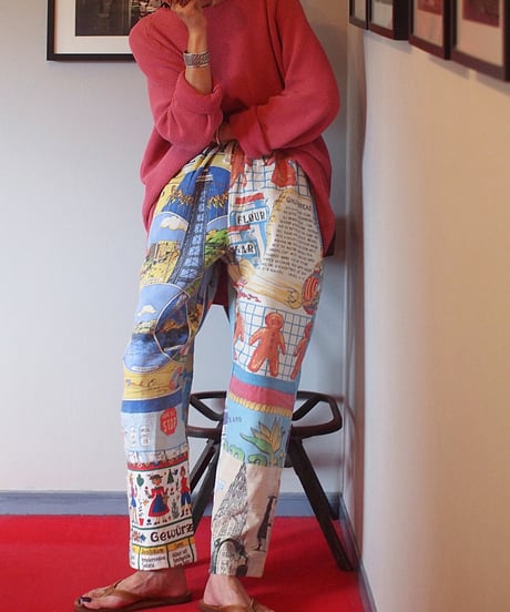 "Mr.RemakeMan."Vintage Tapestry Remake Easy Pants.③[Size:2(M)]