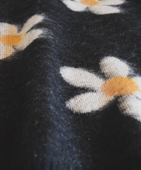 "TOWN CRAFT" SHAGGY PATTERN ZIP KNIT VEST