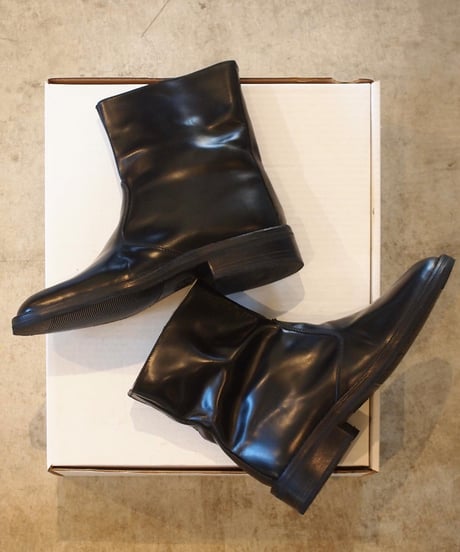"ITALY CARABINIERI" Side Zipper Leather Boots