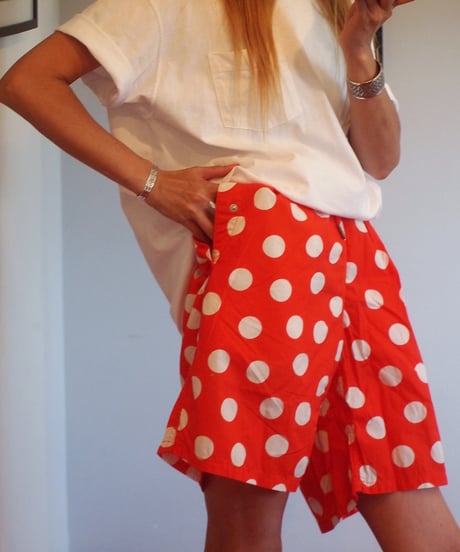 "IMPRESTORE" Polka Dot Trousers/Shorts[RED]