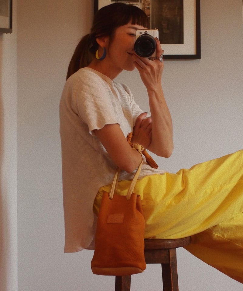 超稀少 Nasngwam early morning ディアスキン トートバッグ Nasngwam. - Nasngwam.×EARLY MORNING / ディアスキンウイスキーバッグ