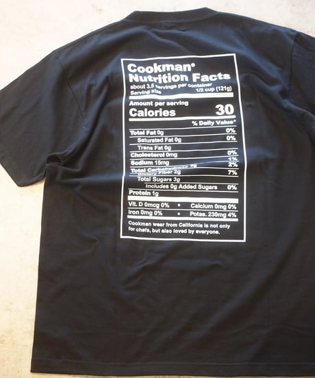 "COOKMAN" Short Sleeve Tee[Nutrition Facts]