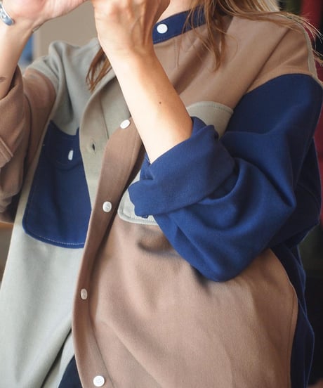 "MODEM DESIGN" No Collar Long Sleeve Shirts