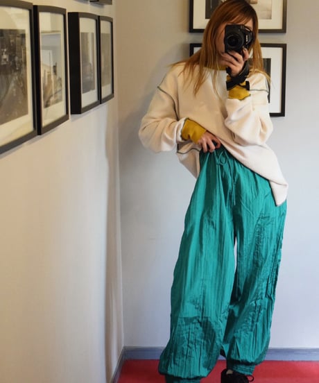 Last.1"O.K." Sports Style Nylon Jog Pants