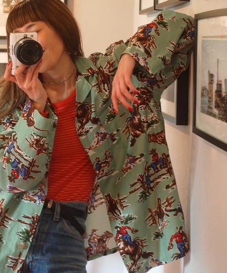 "TOWN CRAFT"PAJAMA PRINTED JACKET