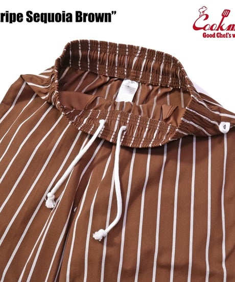 "COOKMAN" Chef Pants[Stripe Sequoia Brown]