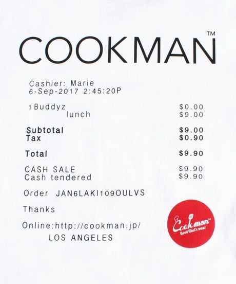 "COOKMAN" Short Sleeve Tee[Casher]