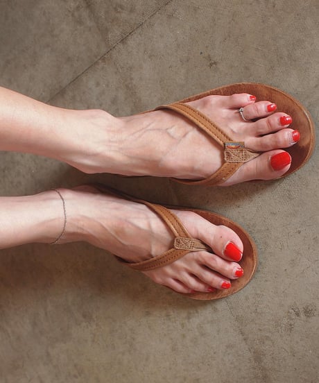 "RAINBOW SANDALS"Classic Leather Double Layer Sandal