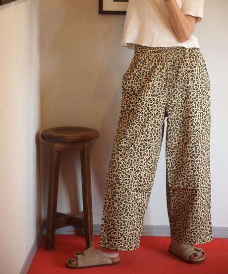 "COOKMAN"Wide Chef Pants Leopard