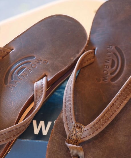 "RAINBOW SANDALS" Double Layer Leather[Narrow Strap]