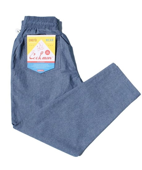 "COOKMAN" Chef Pants [Chambray Light Blue]