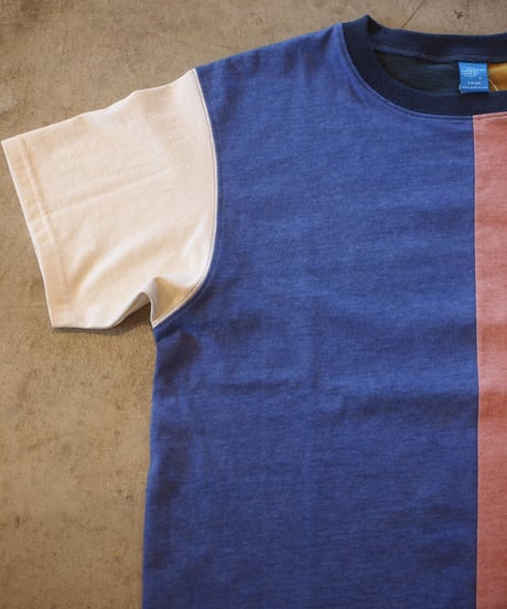 "GOOD ON" Short Sleeve Color Block Tee