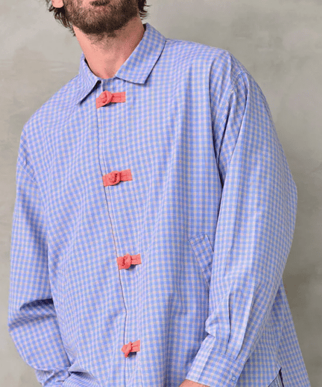 "Kelen"「BRETON」CHINA BUTTON CHECK SHIRTS