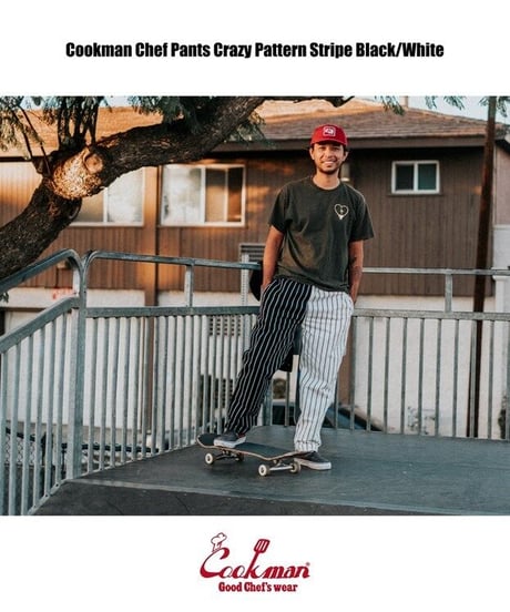 "COOKMAN" Chef Pants[Crazy Pattern Stripe]