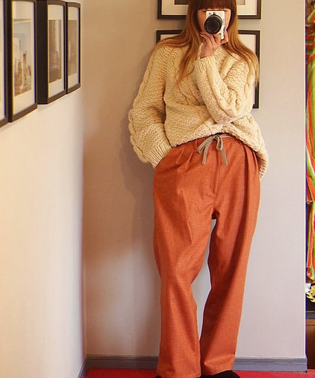"Nasngwam"LUMBER TUCK PANTS