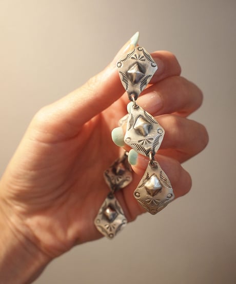 "NAVAJO"Triple Stamped Silver Plate Pierce