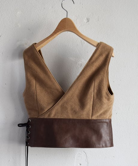 "RUMBLE RED" Leather Belt Vest