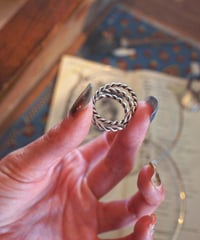 "NAVAJO Jewelry" Twist Silver Ring