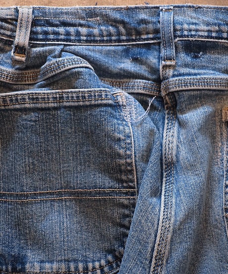 "SUNNY SIDE UP" Re Denim Painter Pants