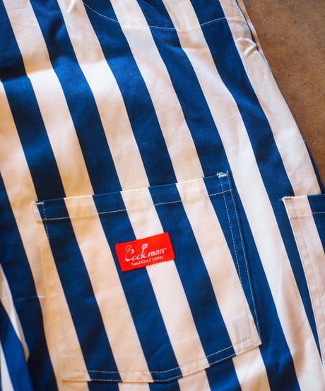 "COOKMAN" Fisherman's Bib Overall[Stripe/NAVY]