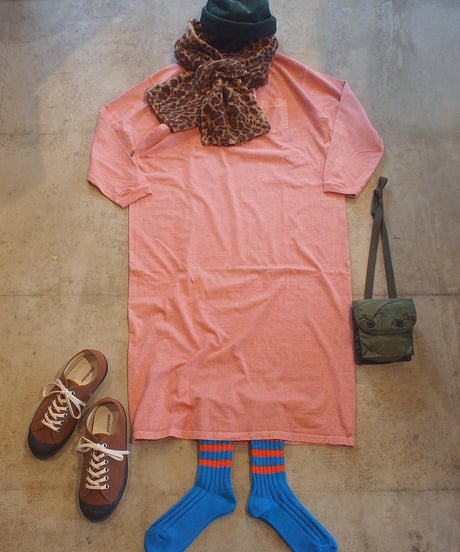 "GOOD ON" L/S POCKET TEE MAXI ONE PIECE